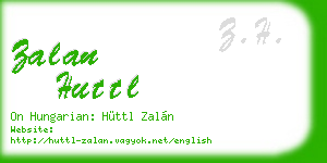 zalan huttl business card