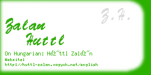 zalan huttl business card